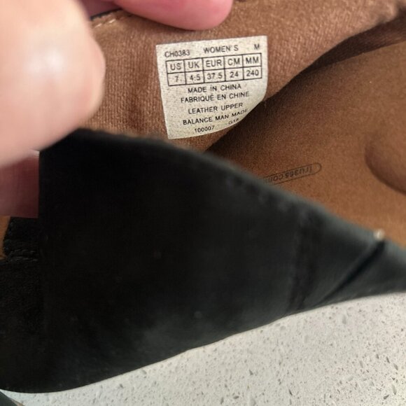 Rockport CH6142 Women's Sz 7 Black Leather Slip-On Block Heel Slide Sandal New - Picture 7 of 7